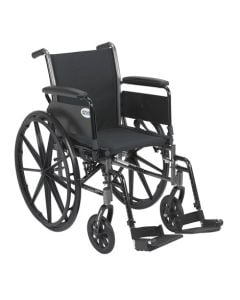 Cruiser III Light Weight Wheelchair Flip Back Full Arms, 20" Seat