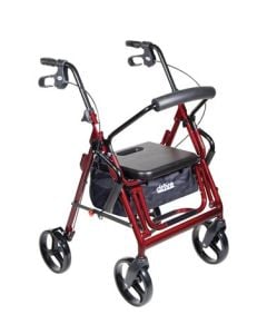 Drive Red Duet Transport Wheelchair Walker Rollator