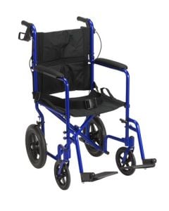 Drive Lightweight Expedition Transport Wheelchair, Blue