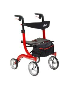 Red Nitro Walker Rollator by Drive Medical RTL10266