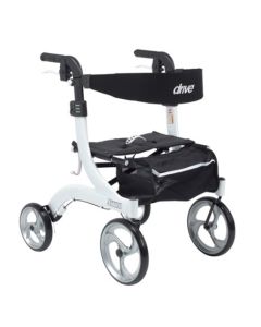 Short Height White Nitro Rollator by Drive Medical RTL10266WT-H