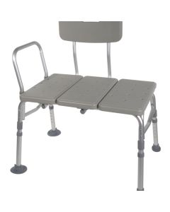 Plastic Transfer Bench with Adjustable Backrest by Drive Medical