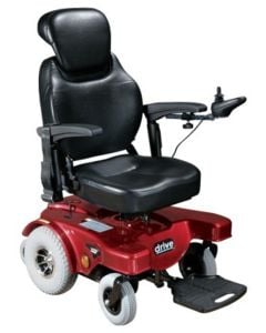 Red Sunfire Bariatric Rear Wheel Drive Powered Wheelchair