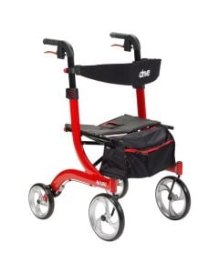 Red Nitro Walker Rollator by Drive Medical RTL10266