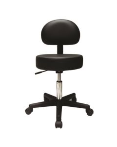  Pneumatic Air Stool Seat Back, Comfy Cushion, Black - Current Solutions