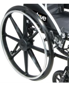 24" Rear Wheel for Viper and Sentra Recliner Wheelchair Black STDS1006