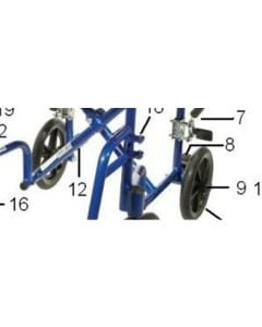Rear 8 Spoke Wheel for Drive Medical Transport Chair STDS3J3910