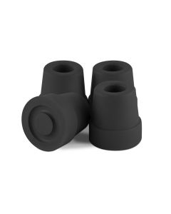 Box of 4 Black 1/2 Inch Rubber Quad Replacement Cane Tips T50012G