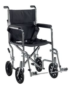 Go Cart Light Weight Steel Transport Wheelchair Swing Away Foot 