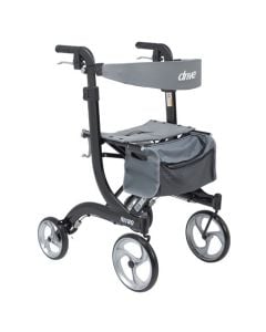 Tall Black Nitro Euro Style Walker Rollator by Drive Medical