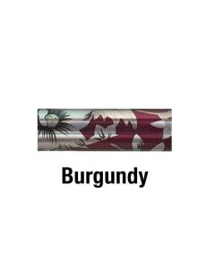 Designer Offset Handle Cane - Burgandy W1345Y