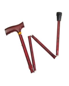 Steppin' Out Folding Wood T-Handle, Textured Finish - Red W1350R