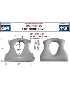 Replacement Seat for Drive Medical Commode RS185003S