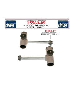 Competitor Bed Side Rail Receiver Set Of 2, 1 Left & 1 Right Replacement Drive Medical 15560-09