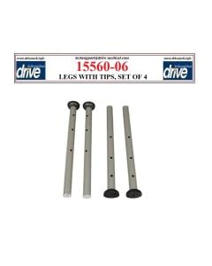 Competitor Bed Leg W/ Tip Set Of 4 Replacement Drive Medical 15560-06
