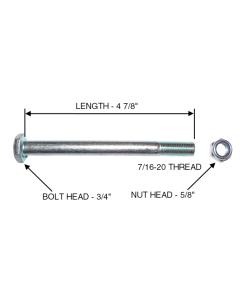 Silver Sport 1 Replacement Rear Axle Bolt with Detachable Arms Drive Medical STDS3J4626