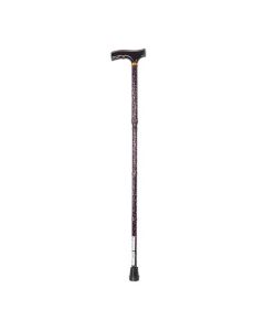 Drive Lightweight Adjustable Folding Cane with T Handle, Black Floral