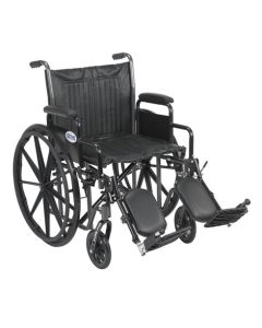 20" Silver Sport 2 Wheelchair Detachable Desk Arms Drive Medical 