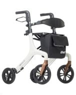 The AeroWalk Ultra-Lite Rollator Walker, White by Drive Medical 10277wt