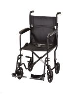 TRANSPORT CHAIR- 19 INCH WITH SWINGAWAY FOOTRESTS BLACK by Nova
