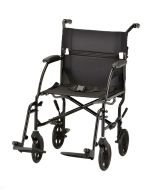 TRANSPORT CHAIR 19 INCH WITH DESK ARMS LIGHTWEIGHT BLACK by Nova