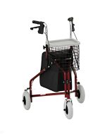 TRAVELER 3 WHEEL ROLLING WALKER - RED by Nova
