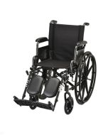 HAMMERTONE WHEELCHAIR- 18 INCH LIGHTWEIGHT WITH FLIP BACK DETACHABLE ARMS & ELEVATING LEGREST