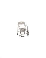 SHOWER CHAIR AND COMMODE WITH PADDED SEAT & SWINGAWAY FOOTREST