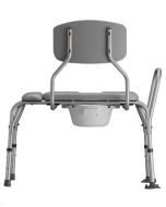 PADDED TRANSFER BENCH WITH COMMODE WITH DETACHABLE BACK by Nova