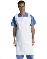 Medline Protective Polyethylene Disposable Aprons in White NON24274