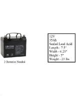 Titan Battery 35 ah (ea 2 needed) Drive Medical LRA402208