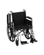 HAMMERTONE WHEELCHAIR- 18 INCH LIGHTWEIGHT WITH FLIP BACK FULL ARMS & SWINGAWAY FOOTREST