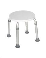 Adjustable Height Bath Stool White | Drive Medical