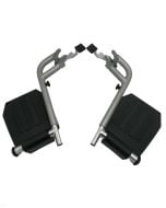 Pair of Swing Away Foot s FlyWeight Silver Transport Chair