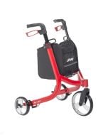 Nitro 3 Wheel Walker Rollator by Drive Medical, Red