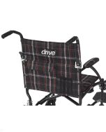 Back Upholstery for Fly-Lite Transport Chair Silver Plaid Drive Medical STDS2A1892