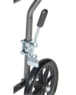 Lightweight Steel Transport Wheelchair, Fixed Full Arms, 19" Seat Left Brake STDS4S092L