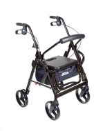 Black Duet Transport Wheelchair Walker Rollator Drive Medical