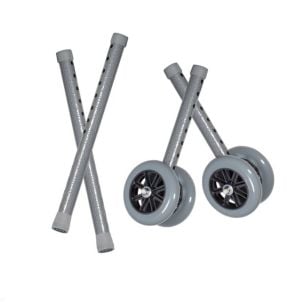 Heavy Duty Bariatric 5" Walker Wheels Extension Legs 