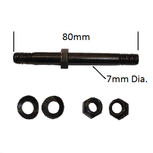 Rear Axle Bolt + Nuts and Washers, Walker Model 10261,1ea 9505W1026111