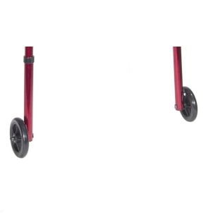 Red Travel Walker Wheels, 5" Drive Medical 10263KDRWHEEL, 1 Pair