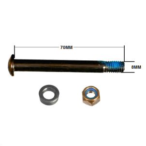 Replacement Rear Axle Bolt with Nut & Washer, For Carbon Fiber Nitro, 10266CF-07