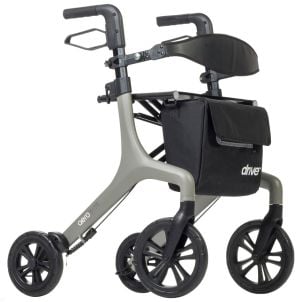 AeroWalk Ultra-Lite Rollator Walker, Grey by Drive Medical 10277gy