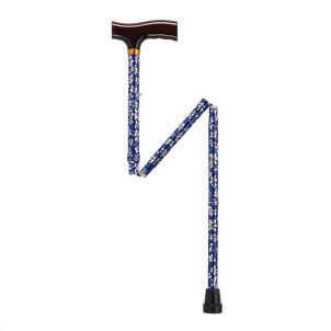 Lightweight Adjustable Blue Daisy Folding Cane T Hle