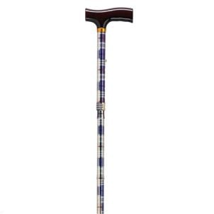 Lightweight Adjustable Computer Plaid Folding Cane T Hle