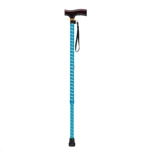 Adjustable Lightweight Blue Twist "T" Hle Cane Wrist Strap