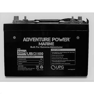 110Ah 12V Mobility Scooter Battery, Universal, Marine Combo Terminal UB121100