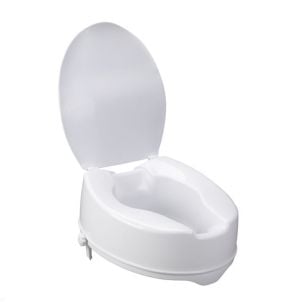 Drive Raised Toilet Seat with Lock and Lid, Standard Seat, 6"