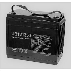 135Ah 12V Mobility Scooter Battery, Universal, I6 Terminal UB121350