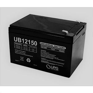 15Ah 12V Mobility Scooter Battery, Universal, F2 Terminal UB12150